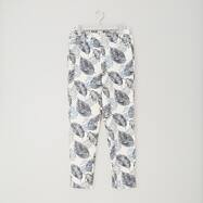 グレイッシュリーフ柄プリントレギンスパンツ　(20004)