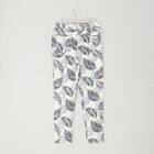 グレイッシュリーフ柄プリントレギンスパンツ (20004) 2枚目画像