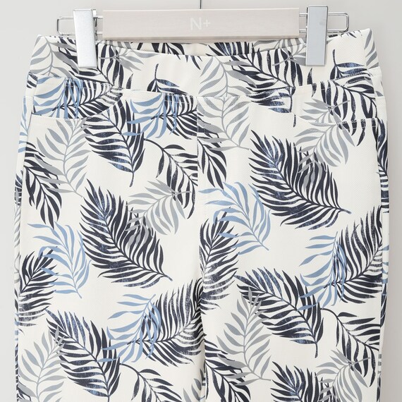 グレイッシュリーフ柄プリントレギンスパンツ (20004) 4枚目画像