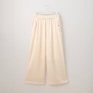 ウエストドロストサテンイージーワイドパンツ　(20030)