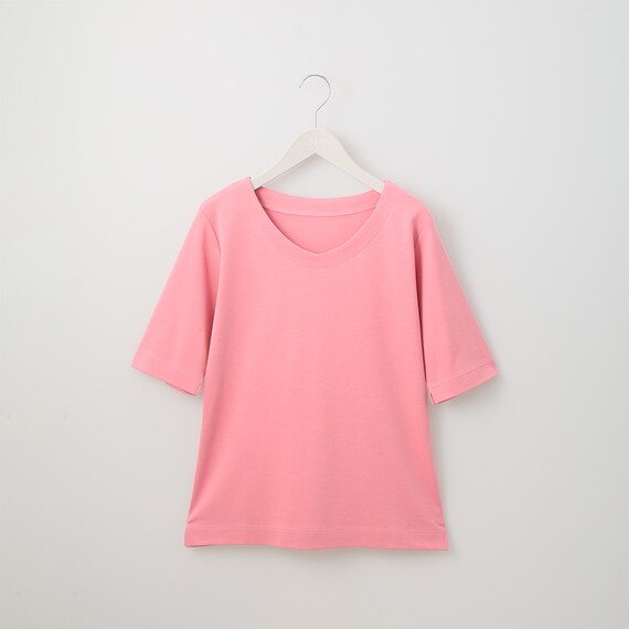 抗菌防臭スムースアサＶネックＴシャツ　(60012) 1枚目画像