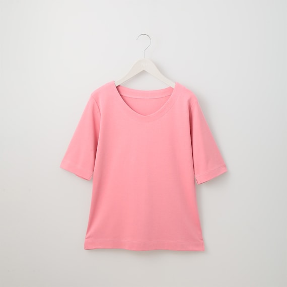 抗菌防臭スムースアサVネックTシャツ (60012) 1枚目画像