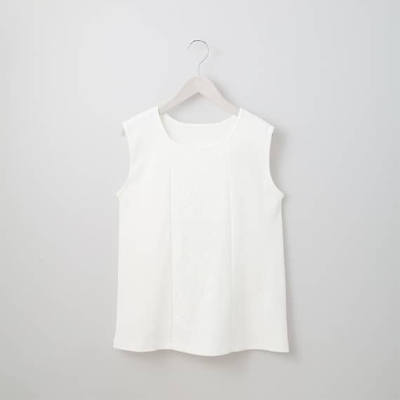 抗菌防臭スムースレース付きタンクトップ (60016) 1枚目画像