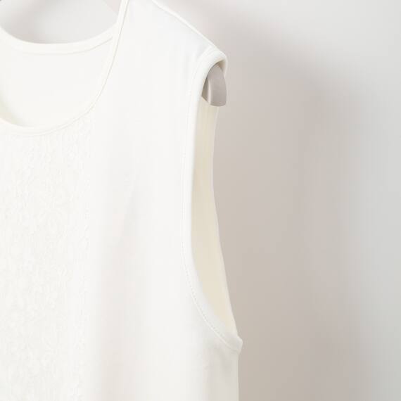 抗菌防臭スムースレース付きタンクトップ　(60016) 5枚目画像