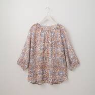 エスニックフラワーチュニックブラウス　(50004)