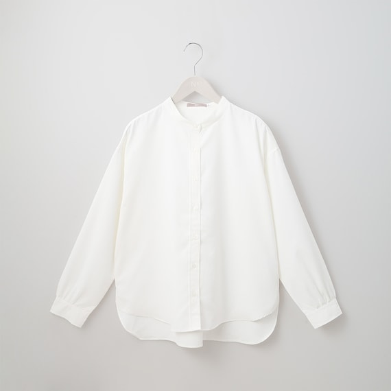 吸水速乾UVカットバンドカラーシャツ (50007) 1枚目画像