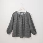 変形ヘリンボーンモノトーンプリントブラウス　(50010) 1枚目画像