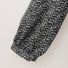 変形ヘリンボーンモノトーンプリントブラウス　(50010) 5枚目画像