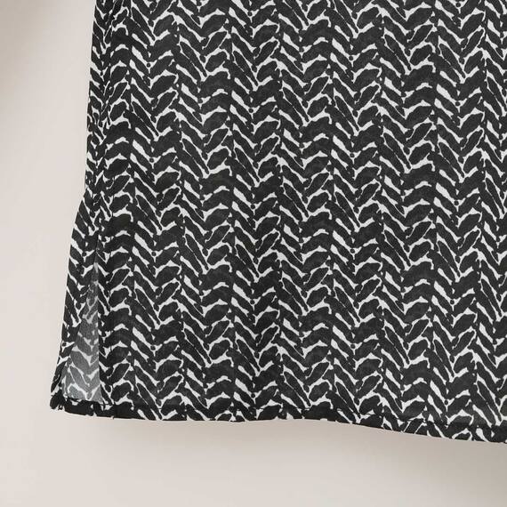 変形ヘリンボーンモノトーンプリントブラウス　(50010) 6枚目画像