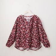 多色フラワープリントブラウス　(50011)