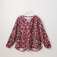 多色フラワープリントブラウス (50011)