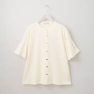 袖ギャザー前開きブラウス　(60030)