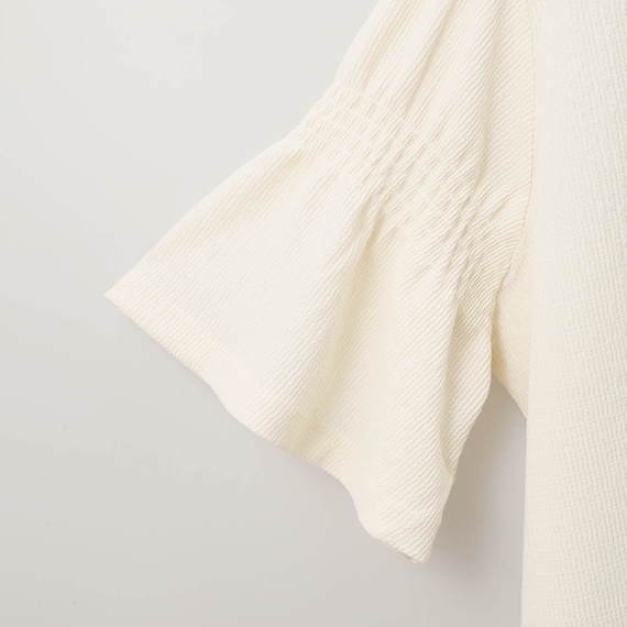 袖ギャザー前開きブラウス (60030) 5枚目画像