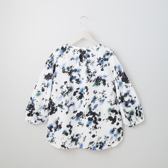 カスリ風プリントブラウス　(50008) 2枚目画像