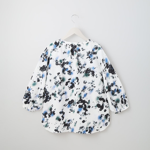 カスリ風プリントブラウス (50008) 2枚目画像