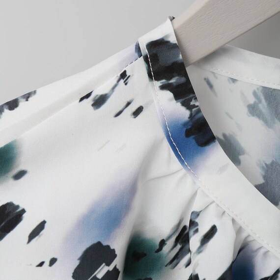 カスリ風プリントブラウス　(50008) 4枚目画像