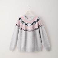 ノルディック柄ニットプルオーバー　(70012)