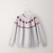 ノルディック柄ニットプルオーバー (70012)