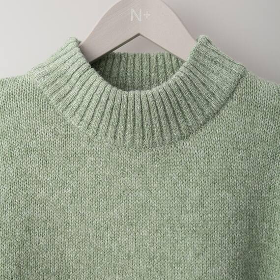 ボトルネックウール混ニットプルオーバー (70021) 4枚目画像