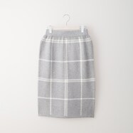 モノトーンチェックニットスカート　(30015)