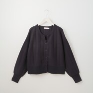 ストライプ編地カーディガン　(80009)