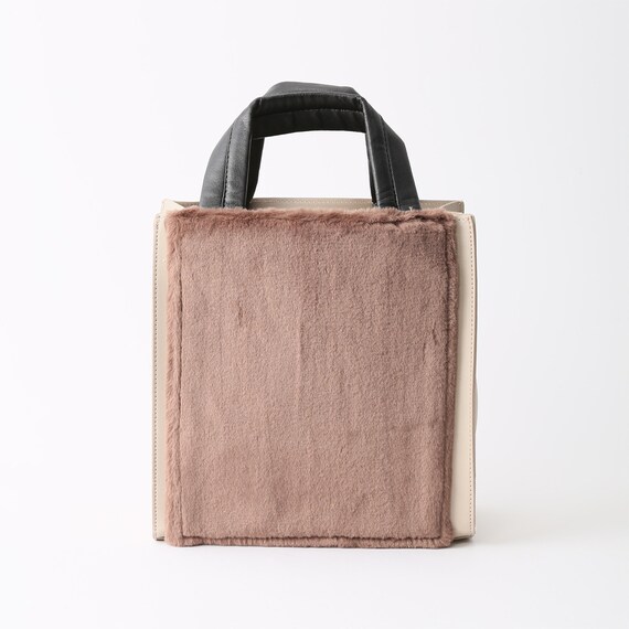 フェイクファー スクエアトートバッグ (90045) 1枚目画像