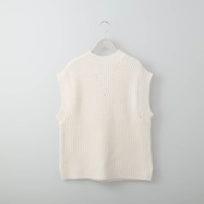 ボトルネック畦編みニットベスト (71002)