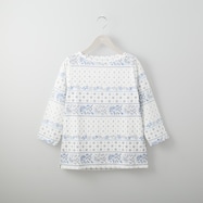 綿スラブMIXボーダー7分袖Tシャツ (61002)