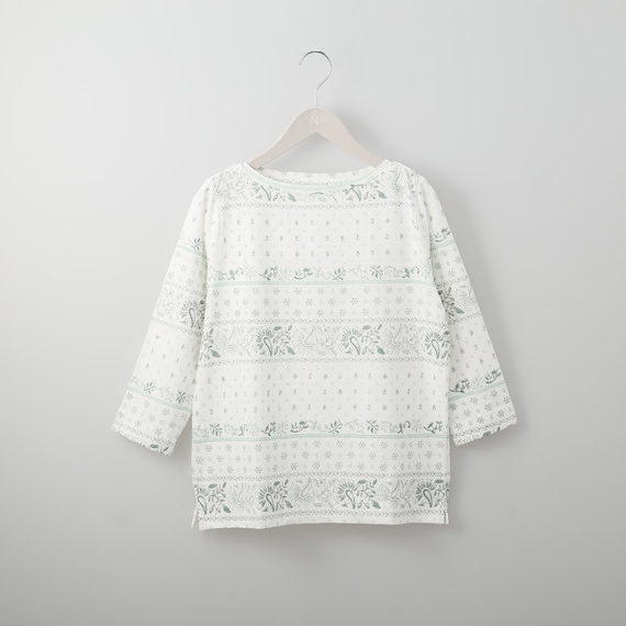 綿スラブMIXボーダー7分袖Tシャツ (61002) 1枚目画像