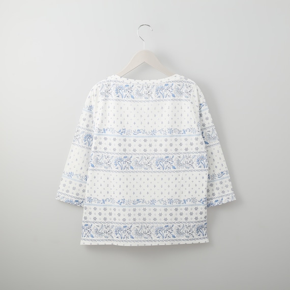 綿スラブMIXボーダー7分袖Tシャツ (61002) 2枚目画像