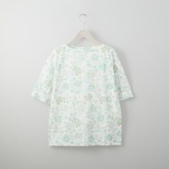 【N+商品】綿スラブ更紗柄５分袖Ｔシャツ　(61003)