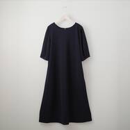 袖タックカットジョーゼットワンピース　(61005)
