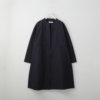 家で洗えるノーカラーコート　(01003)