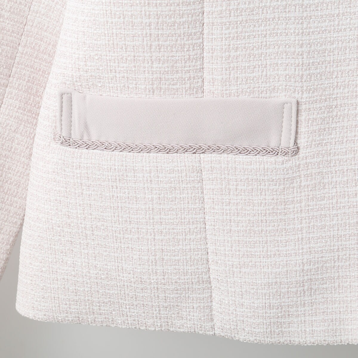 スプリングツイードノーカラージャケットsサイズ セール】 スプリングミックスツイード ジャケット （ノーカラー