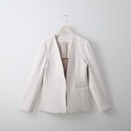 【N+商品】ライトダブルクロスノーカラージャケット　(11011)