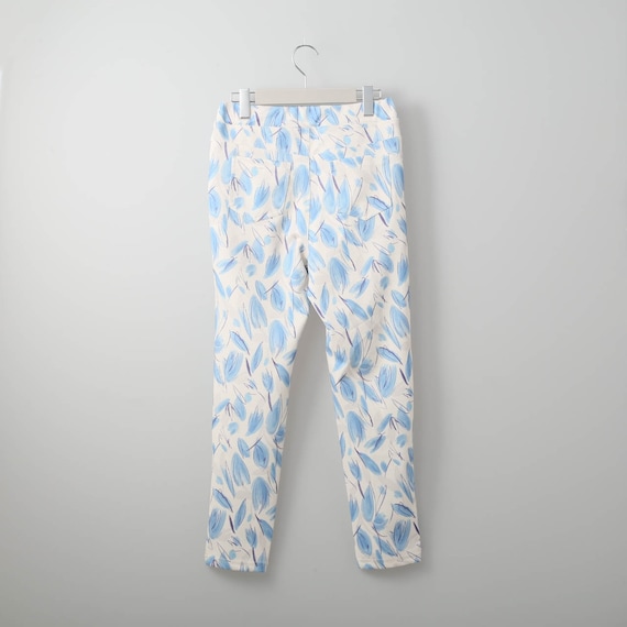 ペイントリーフ柄プリントレギンスパンツ (21003) 2枚目画像