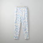 ペイントリーフ柄プリントレギンスパンツ (21003) 5枚目画像