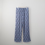 モザイク柄細プリーツパンツ (21012)