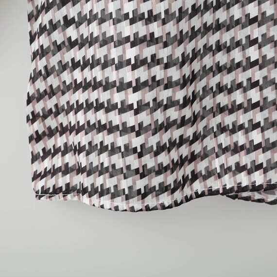 ラメ糸幾何柄ボウタイブラウス (51005) 7枚目画像