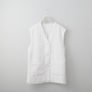 パール調ボタンツイードジレ (11008)