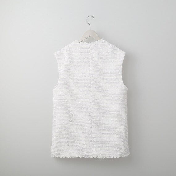 パール調ボタンツイードジレ　(11008) 2枚目画像