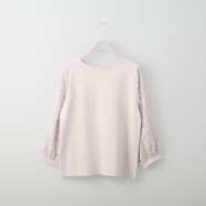 袖ジャカード切替え7分袖プルオーバー (61006)