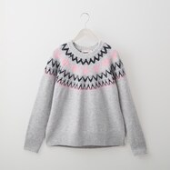 ノルディック柄ニットプルオーバー２　(70027)