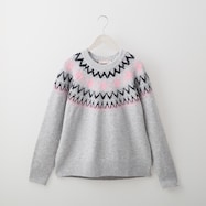 ノルディック柄ニットプルオーバー2 (70027)