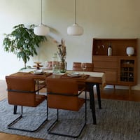 ダイニングテーブルセット (Living in Comfort / ANV001 DT160 MBR / ANV001 Nシールド キャメル/BK)