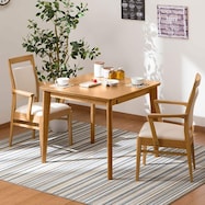 ダイニングテーブル3点セット(DTロレイン5 80/DCロレイン3肘付)