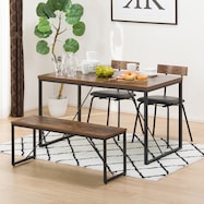 ダイニングテーブル4点セット(DTステイン120/DCステインSD/ベンチステイン)