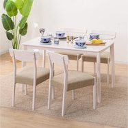 抗菌防臭・抗ウイルス加工済み ダイニングテーブル5点セット(DTアルナスDF/ダイニングチェアアルナス)