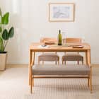 ダイニングテーブル4点セット(DTアルナスDF120LBR/ダイニングチェアアルナス/ベンチアルナスBE) 6枚目画像