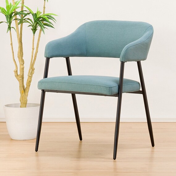 肘付きダイニングチェア(イジー2 BL) 1枚目画像